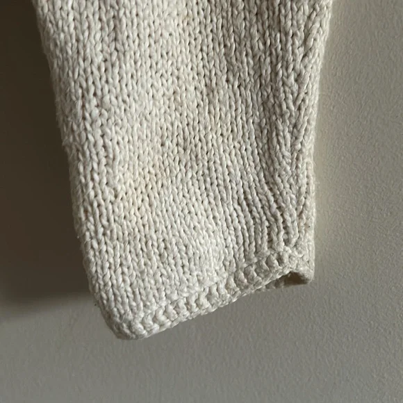 Vtg M. Gibson Peruvian Cream 100% Cotton Embroidered Cardigann Outlander - Picture 9 of 13